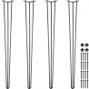 Hairpin Table Legs 40 inch Black Set of 4 Desk Legs Each 220lbs Capacity Hairpin Desk Legs 3 Rods for Bench Desk Dining End