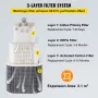 Loddefumeekstraktor, 150W 106 CFM Røgabsorber, 3-trins filtre 3