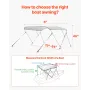 3 Bow Boat Bimini Tops 72 "LX (79" -84 ") W x 46" H Markise