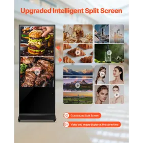 55 "Digital skiltning Display Touch Screen 4K UHD LCD Floor