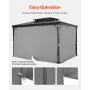 Gazebo Privacy Curtain 10 'x 10' x 6,9 'Vandtæt lysthus