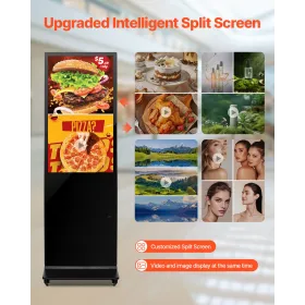 43 "Digital skiltning Display Touch Screen 2K UHD LCD Floor Standing Kiosk