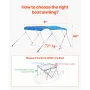 3 Bow Boat Bimini Tops 72 "LX (73" -78 ") W X 46" H Markise