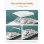 4 Bow Boat Bimini Tops, 600D Polyester Canopy, Waterproof & Sun Protection Boat Awning Canopy with Storage Bag, Bimini Top Repla