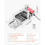 Commercial Automatic Donuts Machine, 4 Rows Donuts Making Equipment, 240 pcs/hour Electric High Power Doughnut Maker, Stainless 