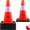 Safety Cones Traffic Cones 18" Orange Reflective Collars Road Cones 5PCs