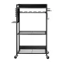 4-tier Tool Organizer Cart, 150 lbs Load Capacity, Floor Stand Rolling Drill Holder and Stability Storage Rack, Heavy Duty Garag