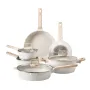 17 stykker gryder og pander sætter granit nonstick
