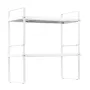 Adjustable Kitchen Cabinet Shelf Organizer, Expandable 2 Tier Cabinet Shelf, Stackable Countertop Organizers and Storage Shelf R