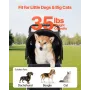 Pet Stroller, 35 lbs Weight Capacity, Foldable Dog Stroller Cart, 3 Wheels Cats Stroller with Mesh Windows and Cup Holders, Port