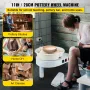 Pottery Wheel, 27.9 cm Ceramic Wheel Forming Machine, 0-300RPM Speed Manual Adjustable 0-19.8 cm Lift Leg, Foot Pedal Detachable