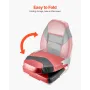 Boat Seat, High Backrest, Folding Fishing Boat Seat with Thickened Sponge Cushion & Waterproof PVC Leather, Aluminum Alloy Hinge