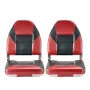 Boat Seat, High Backrest, Folding Fishing Boat Seat with Thickened Sponge Cushion & Waterproof PVC Leather, Aluminum Alloy Hinge