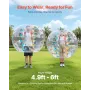 Inflatable Bumper Balls 1-Pack, 5FT/1.5M Body Sumo Zorb Ball, 0.8mm Thick PVC Human Hamster Bubble Knocker for Outdoor Sports Te