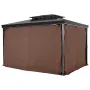 Gazebo Privacy Curtain 12 'X 12' X 6,9 'Vandtæt lysthusgardiner