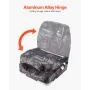 Boat Seat, Low Backrest, Folding Fishing Boat Seat with Thickened Sponge Cushion & PU Polyester Fabric, Strong PP Frame, Flip Up