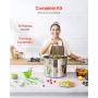 Canning Supplies Starter Kit, 11 Pieces Stainless Steel Water Bath Canning Kit for Beginners, Canning Tools Set: Pot, Rack, Lid,