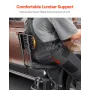 Shop Stool with Backrest, Pneumatic Garage Seat/Work Stool with 300 lbs Capacity, Adjustable Height Roller Creeper Seat, 360° Sw