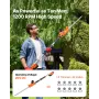 Electric Hedge Trimmer, 1200 RPM, 6.2 - 7.8 Ft Extendable, Pole Hedge Trimmer for High Branch, 20V Battery, Cordless Hedge Trimm