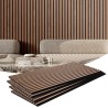 Wood Slat Acoustic Panels 23.6 x 47.2 inch for Modern Wall Decor Walnut