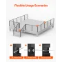 4-Pack Cable Railing Post, 36x1x2 In Horizontal-Hole Deck Railing Post with Pre-Drilled Holes, Stainless Steel Cable Rail Post w