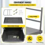 Platform Truck, 907.2 kg Capacity Steel flatbed Cart, 119.4 cm Length x 61 cm Width x 81.3 cm Height Flat Dolly, Hand Trucks wit