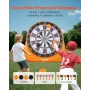 Inflatable Soccer Dart Board, over 6 ft High Giant Soccer Dart Board with 4 Kick Balls 6 Darts 6 Axe & Air Pump, 3-Min Setup, Id