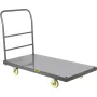 Platform Truck, 907.2 kg Capacity Steel flatbed Cart, 119.4 cm Length x 61 cm Width x 81.3 cm Height Flat Dolly, Hand Trucks wit