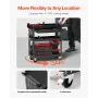 4-Tier Tool Cart with Wheels, 350 lbs Load Capacity, Rolling Work Cart with Drawer & Pegboard, Mechanic Tool Storage Organizer w
