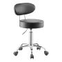 Shop Stool with Backrest, Pneumatic Garage Seat/Work Stool with Wheels, 300 lbs Load, Adjustable Roller Creeper Seat, 360° Swive