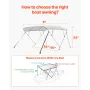 4 Bow Boat Bimini Tops 96 "LX (85" -90 ") W X 54" H Markise