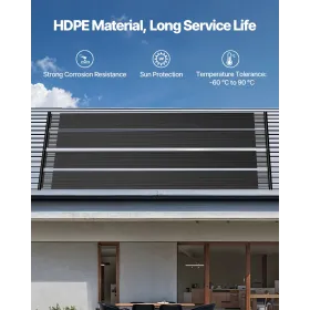 Solvarmer til pool 2,75 x 20 fod overjordisk poolvarmesystem (2 paneler)