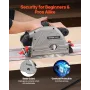 Cordless Track Saw, 140 mm(5-1/2 in) Blade, Brushless Plunge Circular Saw Kit, Tracksaw with 4Ah 20V Battery, Hard Case, 52 mm(2
