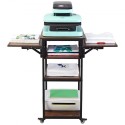 Heat Press Table with Charging Station 4 Tier Movable Heat Press Stand