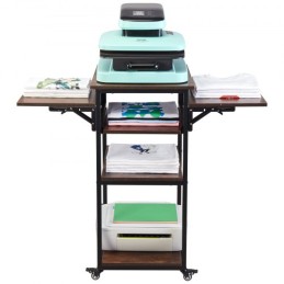 Heat Press Table with Charging Station 4 Tier Movable Heat Press Stand