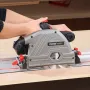 Cordless Track Saw, 140 mm(5-1/2 in) Blade, Brushless Plunge Circular Saw Kit, Tracksaw with 4Ah 20V Battery, Hard Case, 52 mm(2