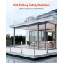 Cable Railing Post, 42x2x2 Inch Level Deck Stair Posts, 1-Pack Stainless Steel Cable Handrail Post, Pre-Drilled Pickets with Mou
