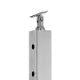 Cable Railing Post, 42x2x2 Inch Level Deck Stair Posts, 1-Pack Stainless Steel Cable Handrail Post, Pre-Drilled Pickets with Mou