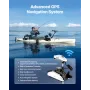 Electric Trolling Motor, 12V 55lbs Thrust with GPS, 10-Speed Bow Mounted Saltwater Outboard Boat Motor with Remote Control & LCD