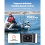Electric Trolling Motor, 12V 55lbs Thrust with GPS, 10-Speed Bow Mounted Saltwater Outboard Boat Motor with Remote Control & LCD