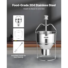 Donut Depositor Manual Doughnut Dropper Hopper Stainless Steel Dispenser