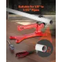 Portable Pipe Vise, Lightweight Aluminum Pipe Vise with 1/8" to 1-1/2" Clamping Capacity, Ideal for Onsite Plumbing Installation