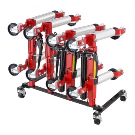 Bil Dolly Rack Hydraulic Trolley Jack Stand Organizer 4-Dolly Capacity