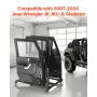 Jeep Door Storage Cart, 4 Doors Moveable Storage Cart Rack with Thickened Rubber Cushion, Sturdy Car Door Holder Cart Fit for Je