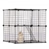Stor 2-lags kattebur 28 x 28 x 28 "Metal Wire Playpen Catio med stige