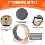 Cat Exercise Wheel, Large Cat Treadmill Wheel for Indoor Cats, 35.8 inch Cat Running Wheel with Detachable Carpet and Cat Teaser