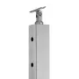 1-Pack Cable Railing Post, 36x2x2 In Horizontal-Hole Deck Railing Post with Pre-Drilled Holes, Stainless Steel Cable Rail Post w