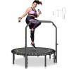 51 "Foldbar mini -fitness -trampolin Voksne udøvelse af rebounder med håndtag
