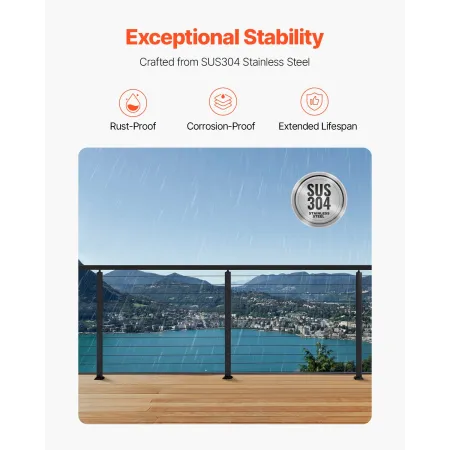 Kabelrækværk Post 42x1x2 i vandret hul Post 4JZLGZXHS106REP67001V0