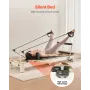Foldable Pilates Reformer Machine, Reformer Set with Sitting Box, Pilates Bed with Dual Resistance- Spring & Cord, for Advanced 